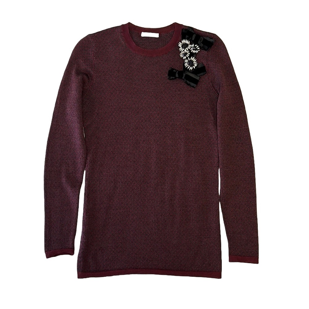 Authentic Vintage Prada Embellished Wool Silk Sweater | Made in Italy | Size 38